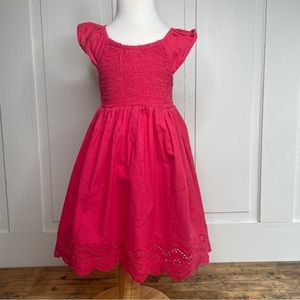 Mayoral Girl Fuchsia Eyelet Embroidered Dress